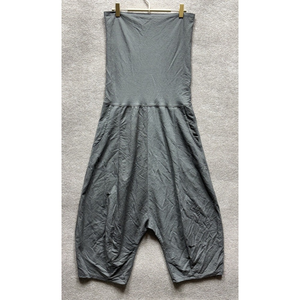 Lurdes Bergada Drop Crotch Harem Jumpsuit Crop Length Jumper Large Gray EUC